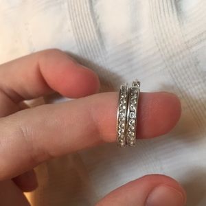 10k White Gold and Diamond Earrings